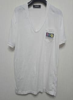 DSQUARED2 Vネック☆ イタリア製Tシャツ ホワイト LSizeのサムネイル