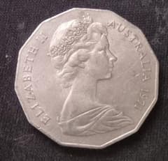 オーストラリア 50セント硬貨 1971年 エリザベス2世 - メルカリ