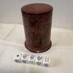 極希少】ミャンマー伝統漆器「キンマ」馬の毛編み ＆ ポーカーダイス
