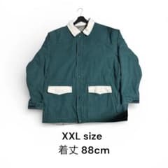 90s ヴィンテージ カバーオール ワークジャケット XXL ロング丈 グリーンのサムネイル