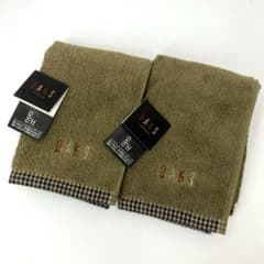 メルカリ便♡ダックス♡DAKS♡バスマット　チェック柄　グリーン系　レア 新品 DAKS ダックス タオルハンカチ ハンドタオル 2枚セット チェック