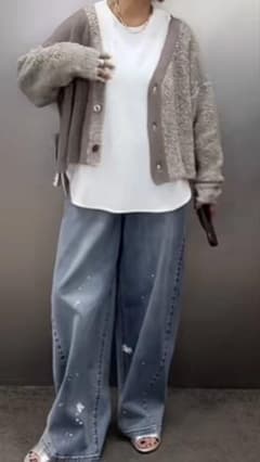 ayane アヤン ペイントバレルレッグデニム ブリーチ 36サイズ ayane アヤン ペイントバレルレッグデニム ブリーチ 36サイズ