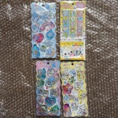 値下げ　しずくちゃん ウォーターシール おはじきシール 4点セットのサムネイル