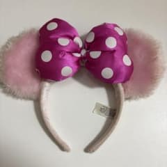 香港ディズニーランド カチューシャ ピンク ファーのサムネイル