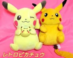 피카츄 봉제인형 레트로 당시품 Pokemon 티 파티 초기