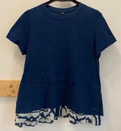 45R インディゴ布帛×天竺BLOUSE - メルカリ