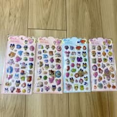 ぷくぷくシール ぷっくりシール　4枚セット キャラクター風のサムネイル