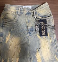 新品】 GUAPI バギーデニム ハーフパンツ サイズ28 ウォレットチェーン