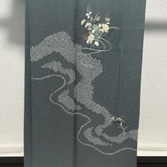 D754 訪問着 絞り 花刺繍 縫い紋 正絹 着物 袷 しつけ糸付き未使用極美