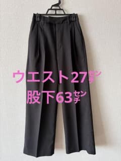 数回使用　ブラック ワイドパンツ Sサイズのサムネイル