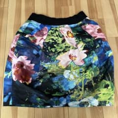 LANVIN en Bleu フラワープリントスカート 38 - メルカリ