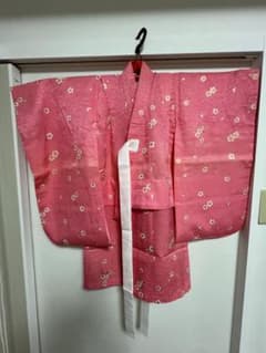 七五三着物(女の子3歳)着物、被布、花飾りのサムネイル