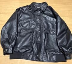 フェイクレザー ジャケット ブラックのサムネイル