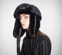 【送料込・美品】PAMEO POSE  7TH FUR FRIGHT CAP 黒のサムネイル