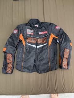 SIMPSON バイクジャケット ブラック/オレンジ M スリーシーズン SIMPSON バイクジャケット ブラック/オレンジ M スリーシーズン - メルカリ