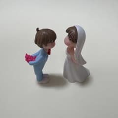 ウェディングドール 新郎新婦 ミニフィギュア　ケーキトッパーのサムネイル