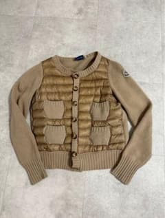 MONCLER ベージュ ダウンカーディガン Sサイズのサムネイル