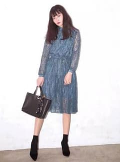 【新品】GRL グレイル ウエストリボンレースワンピースのサムネイル