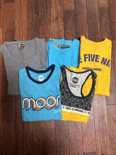 moonクライミングウェア5枚セット！/タンクトップ2枚Tシャツ3枚XS/S/Mのサムネイル