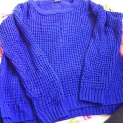り～まま様専用♪ ブルーのニット風トップス♡のサムネイル