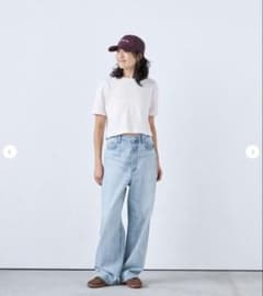 美品】YANUK JOAN ルーズストレート デニムパンツ 24