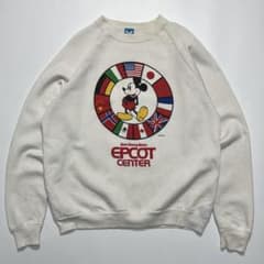 希少80sUSA製ディズニーオフィシャルミッキーEPCOTヴィンテージスウェット 希少80sUSA製ディズニーオフィシャルミッキーEPCOTヴィンテージスウェット