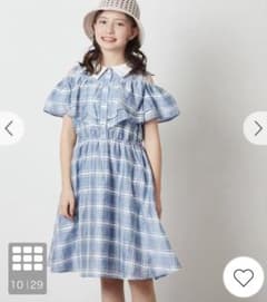 a.v.v.オフショルワンピース　 サイズ150 チェック柄ワンピースのサムネイル