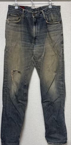 EDWIN 503 ダメージ加工 デニムパンツ 33/33のサムネイル