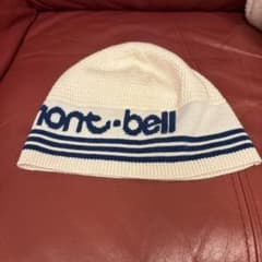 mont-bell ニット帽 S/M ホワイト/ネイビー 50周年記念のサムネイル