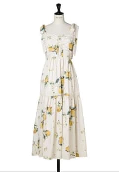 ましろ様専用☆ Capri Lemon Print Dress White - メルカリ