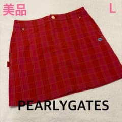 PEARLY GATES レディース ゴルフスカート レッド チェック L - メルカリ