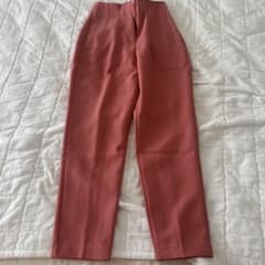 ZARA ハイウエスト テーパードパンツ ピンクのサムネイル