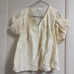 MOUSSY パフスリーブ ブラウス 半袖 アイボリー Fのサムネイル
