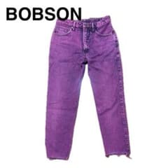 BOBSON ピンク パープル ケミカルウォッシュ デニムパンツ レディースのサムネイル