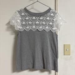 peu pres プープレ いちご刺繍トップス グレー 綿100 レディースのサムネイル