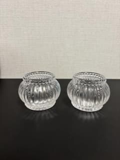 キャンドルホルダー クリア 2個セットのサムネイル