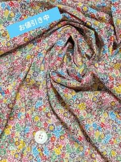 リバティ　タナローン　クラリコート　小花　茶　生地幅✖1mのサムネイル