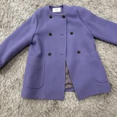 SLOBE パープル ダブルブレストコートのサムネイル