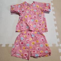 花柄ピンク甚平 95cm以下のサムネイル