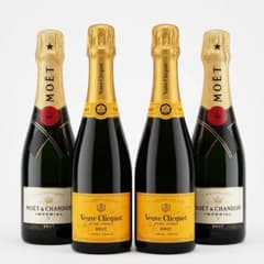 モエ375ml×2本＆ヴーヴ375ml×2本 シャンパン4本のサムネイル
