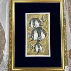 b*y様 Meissen 陶板画 魚 額装 - メルカリ