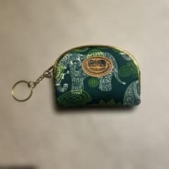 タイ THAILAND 象柄 キーホルダー付き ポーチ 小物入れ お土産