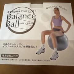 バランスボール 65cm ピンク 専用空気入れ付のサムネイル