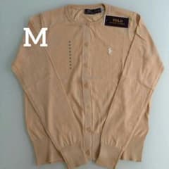 POLO 長袖コットン カーディガン キャメル Mのサムネイル