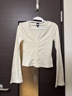 GAP リブカーディガン 長袖 ホワイト XSのサムネイル