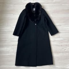 未使用級✨ LANVIN ランバン 2way ファー付き アンゴラコート　M LANVIN en Bleu(ランバン オン ブルー)｜ウールリバーフレアコート