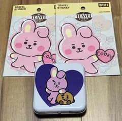 BT21 COOKY 여행 스티커 & 미니 캔 케이스