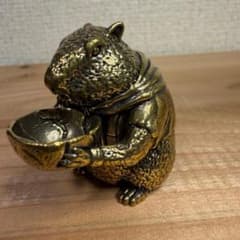 真鍮 カピバラ かわいい ネズミ レトロ調 置物 オブジェ - メルカリ