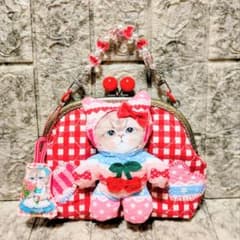 コヤンイサムチョン マスコットチャーム付きがま口ポーチ ハンドメイド