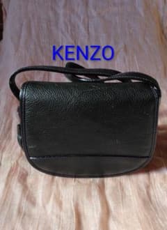 KENZO　牛革ショルダーバッグ 黒（中古品）のサムネイル